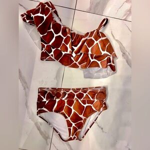 Janie & Jack Giraffe Print Bikini size 8